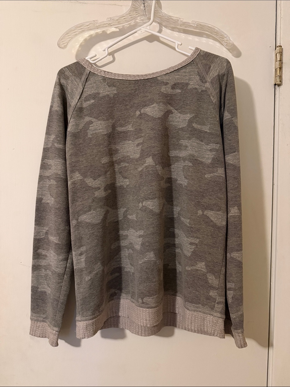 Knox Rose Gray Camo Pullover Sweatshirt